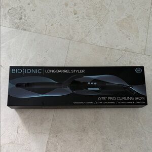 Bio Ionic Black Long Barrel Styler .75” Brand NEW